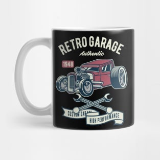 Retro Garage Hotrod, Vintage Retro Classic Mug